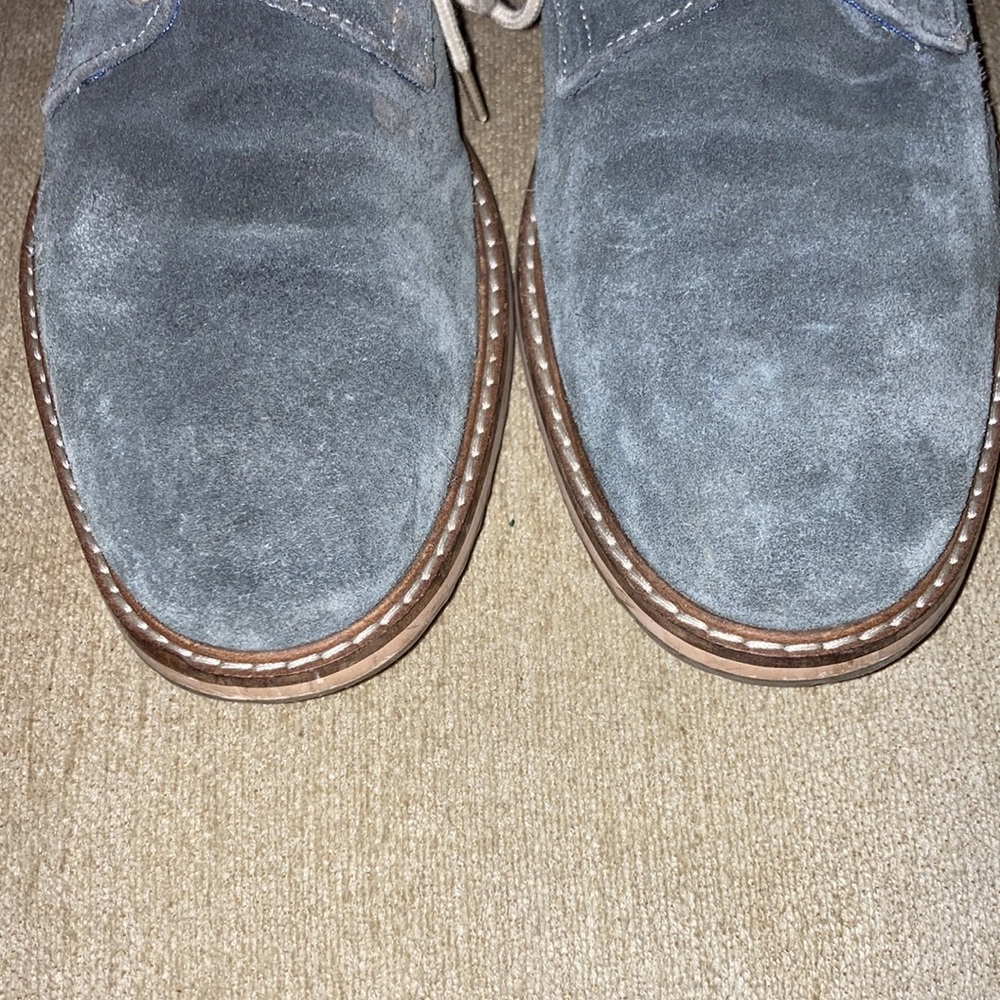 BEN SHERMAN Grey Suede Leather Derby Oxford Dress Shoes Mens Size 8 - Picture 3 of 11
